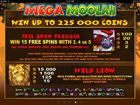 Dream millions with Mega Moolah jackpot slot .
